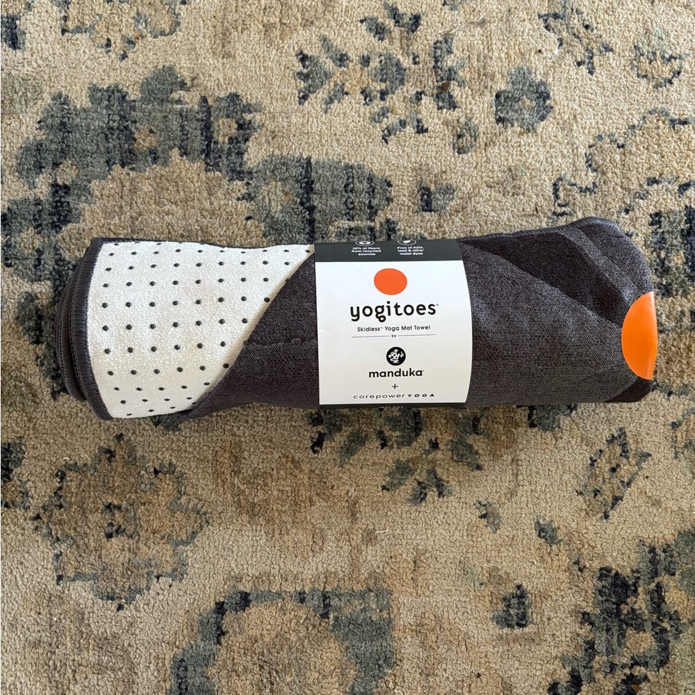 Brand new! mandela yogi toes mat towel! never opened! color is “diamond core”